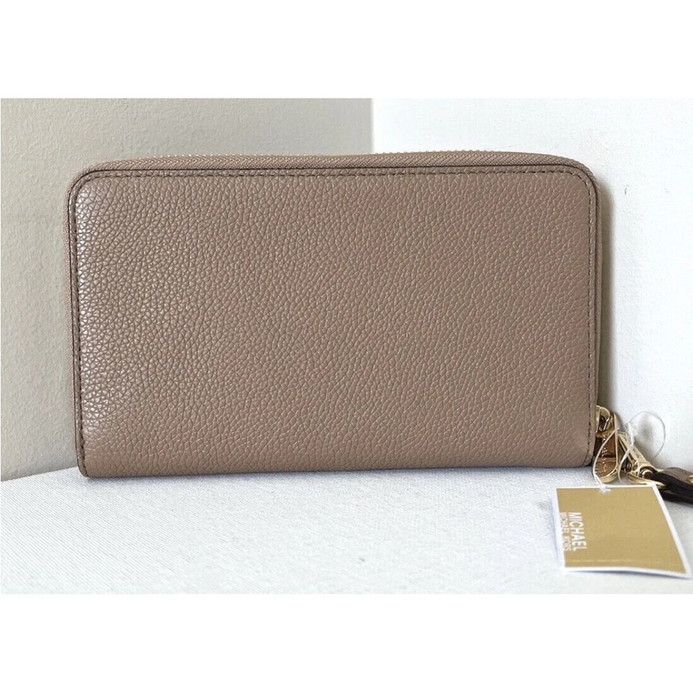 New Michael Kors Hayes Large Flat Phone Case Wallet Leather Dark Khaki - Picture 3 of 5